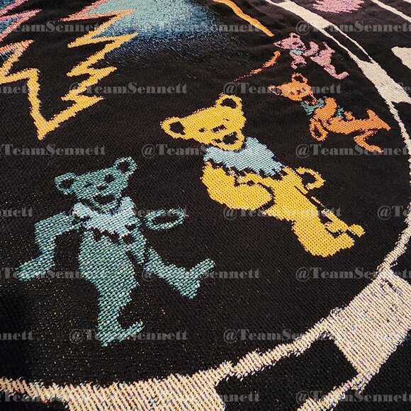 Dead & Company Cotton Woven Throw Blanket / Dead Forever 2025 Sphere Residency - Picture 5 of 11